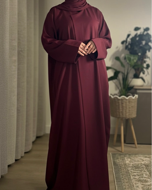 Rumman Abaya - Burgandy