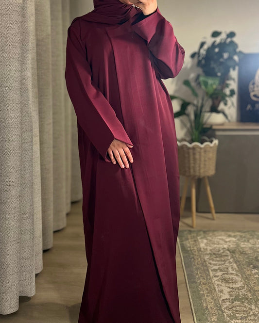 Rumman Abaya - Burgandy