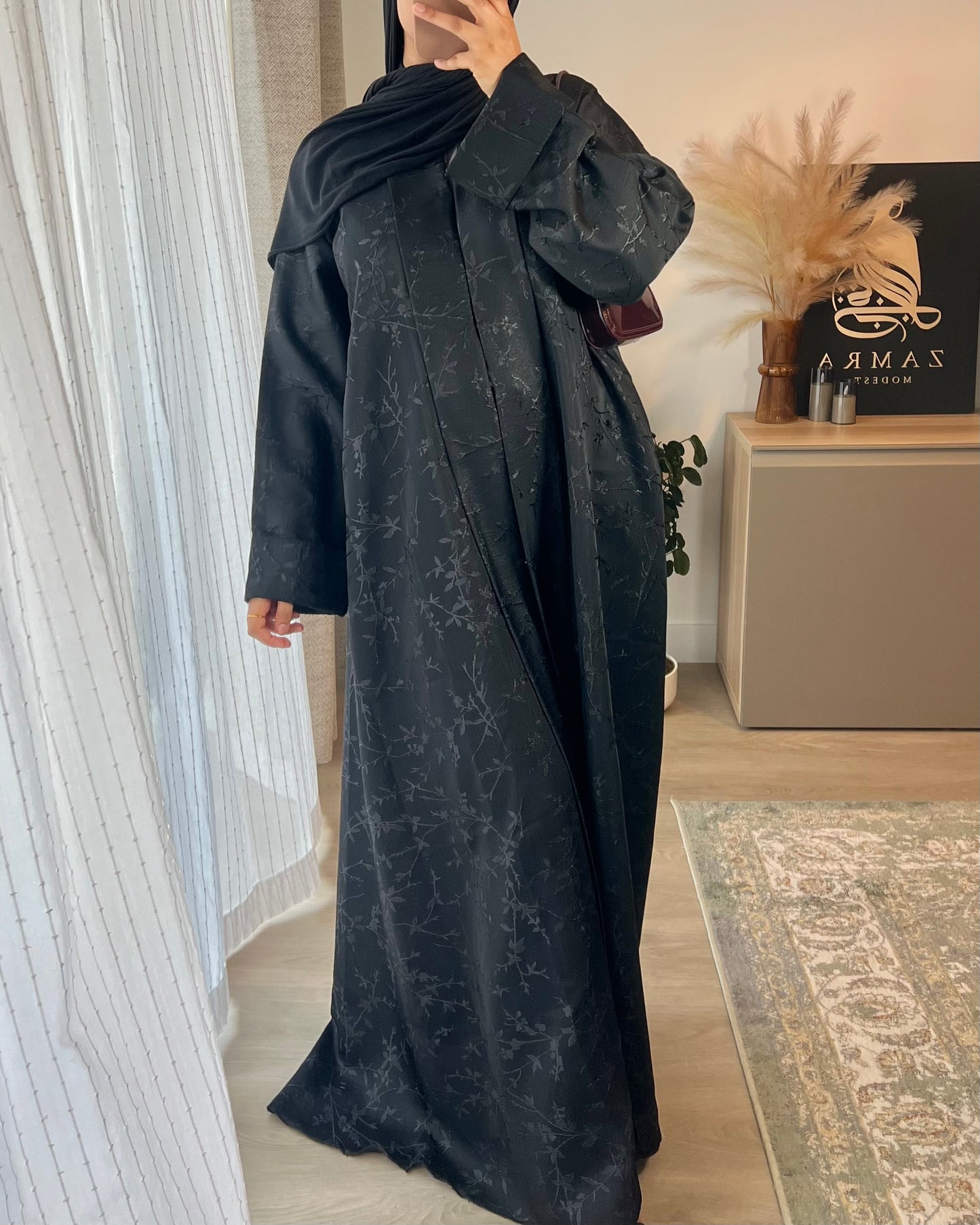 Zahour Abaya - Rich Black