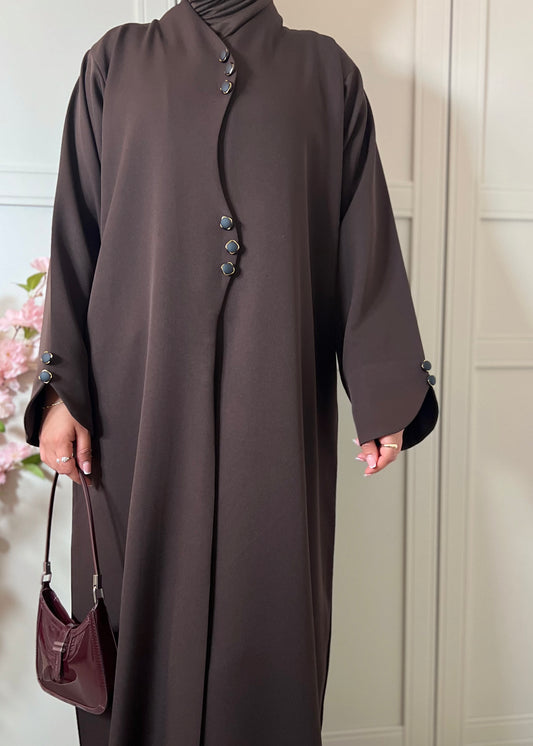 Malika Abaya - Chocolate Brown