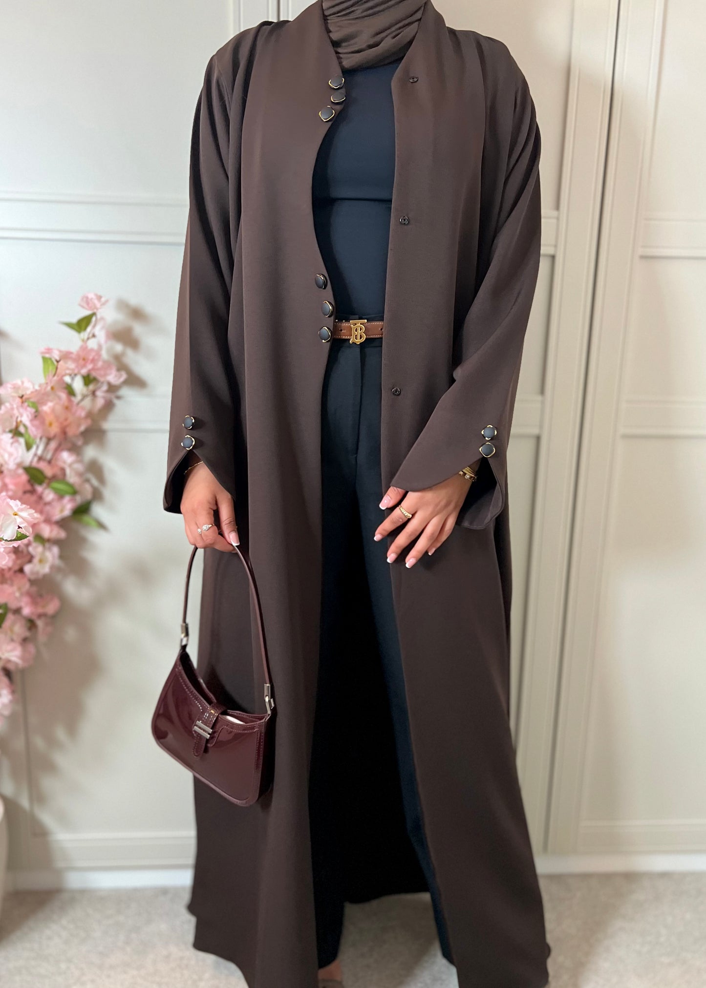 Malika Abaya - Chocolate Brown